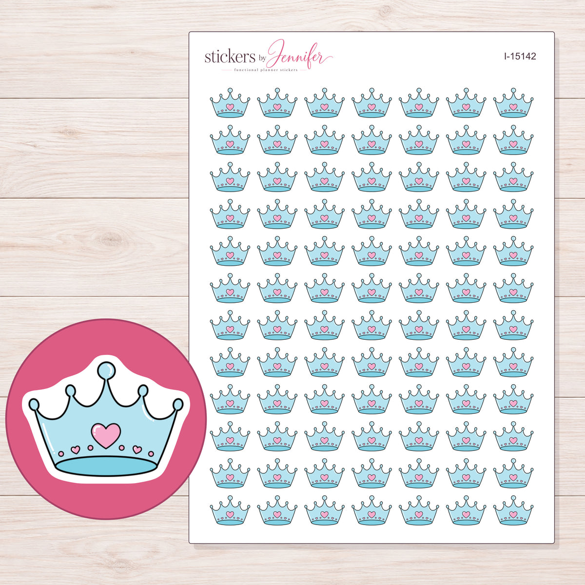 I-15142 planner sticker sheet with enlarged sticker detail