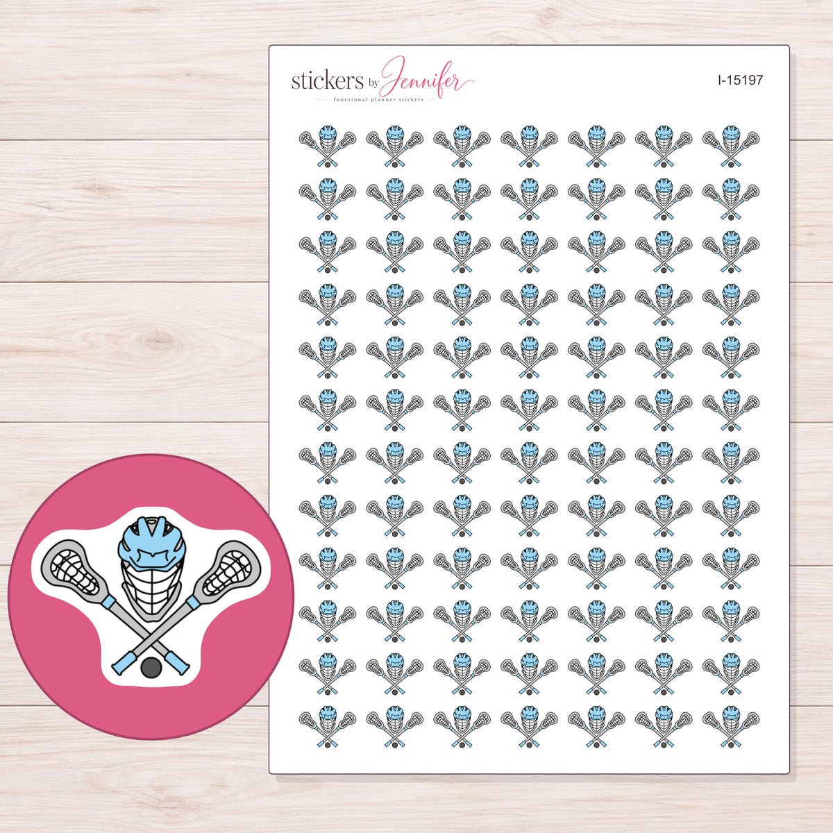 I-15197 planner sticker sheet with enlarged sticker detail