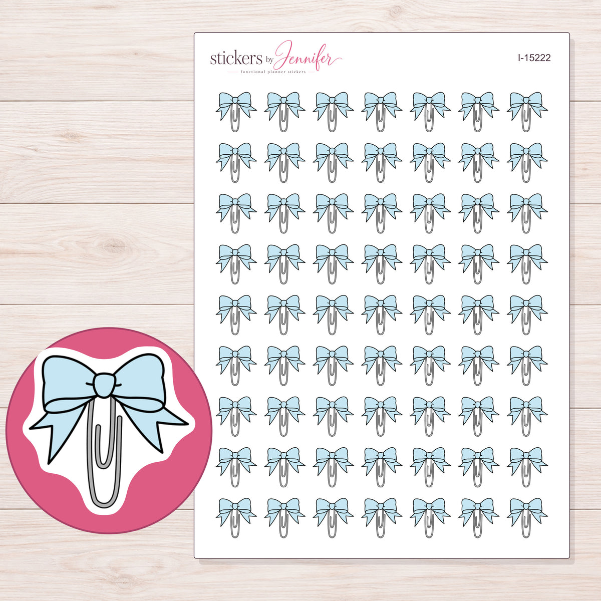 I-15222 planner sticker sheet with enlarged sticker detail