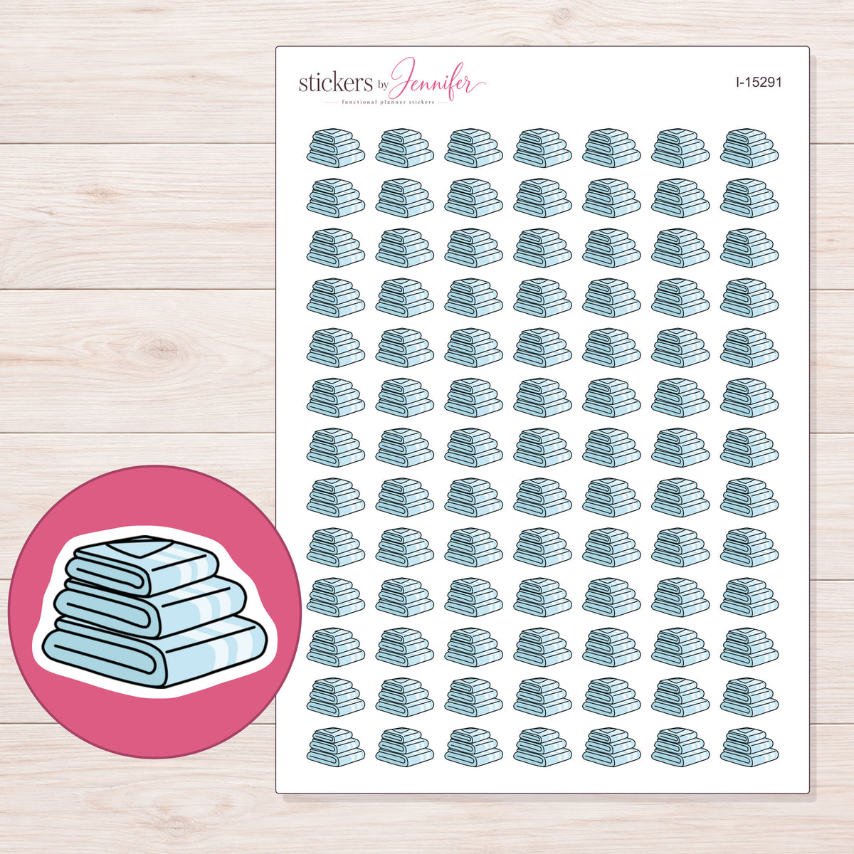 I-15291 planner sticker sheet with enlarged sticker detail