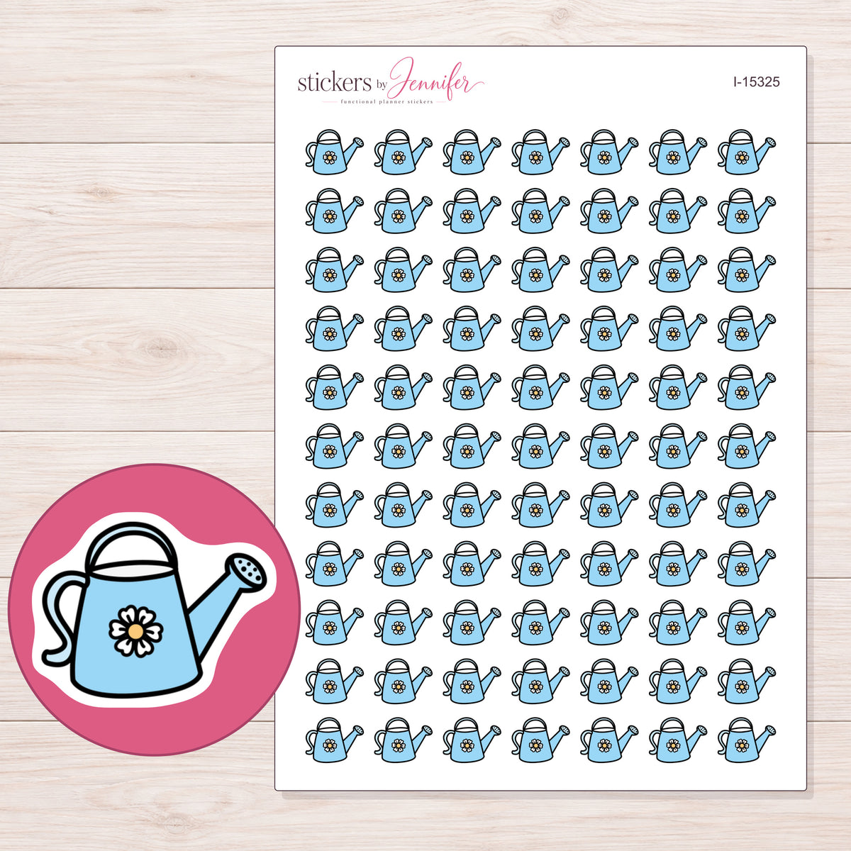 I-15325 planner sticker sheet with enlarged sticker detail