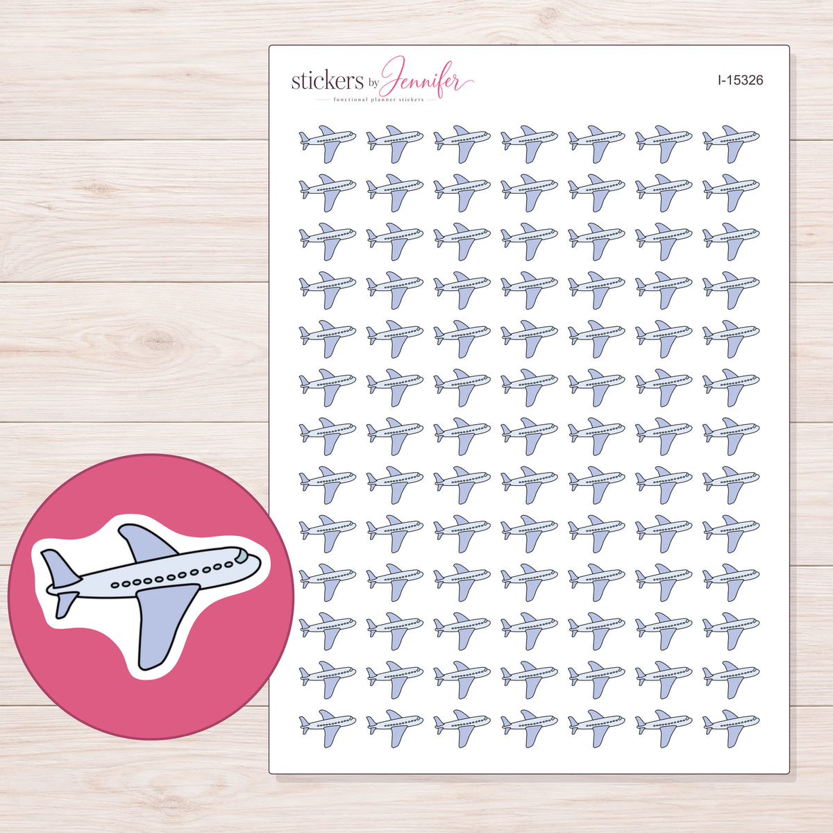 I-15326 planner sticker sheet with enlarged sticker detail