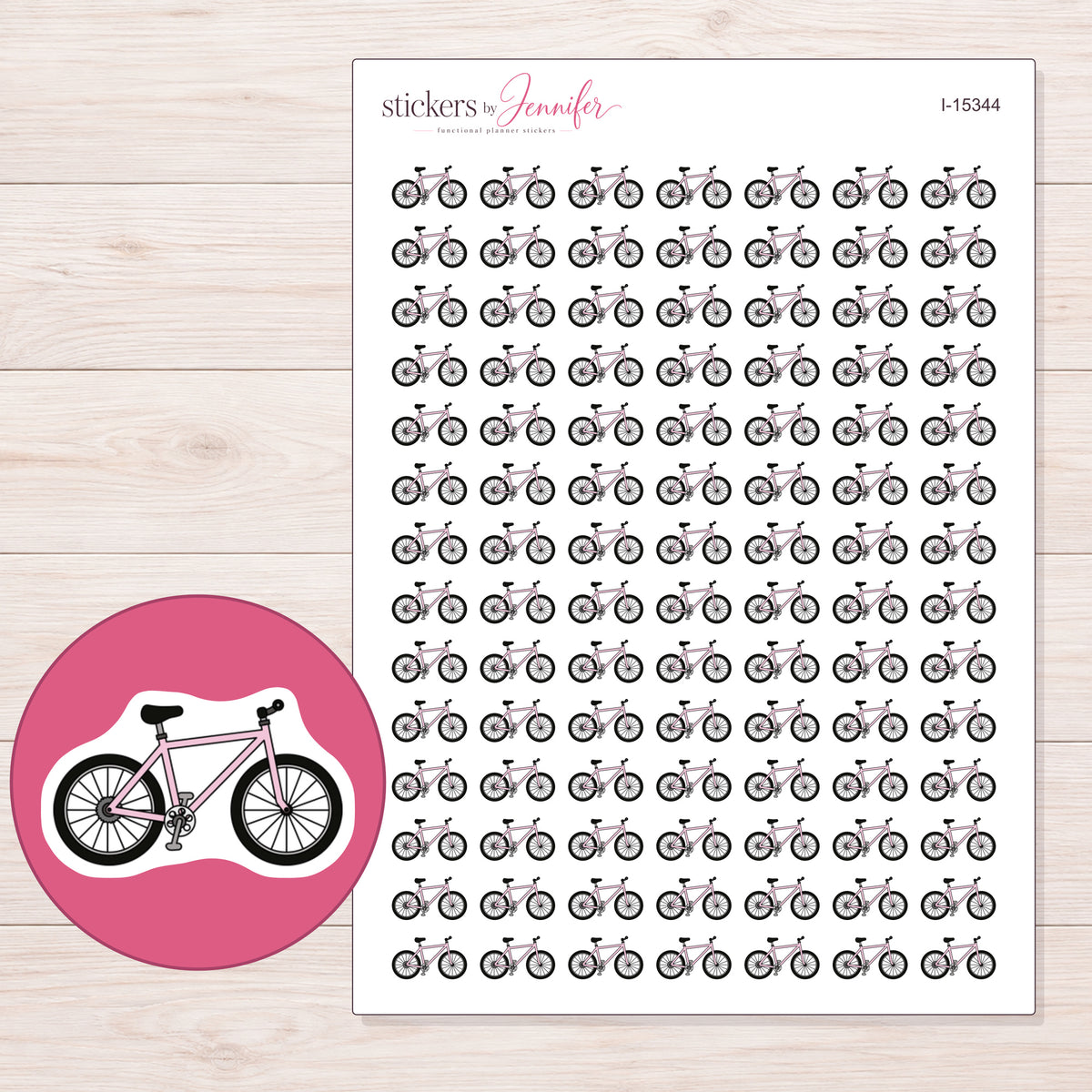 I-15344 planner sticker sheet with enlarged sticker detail