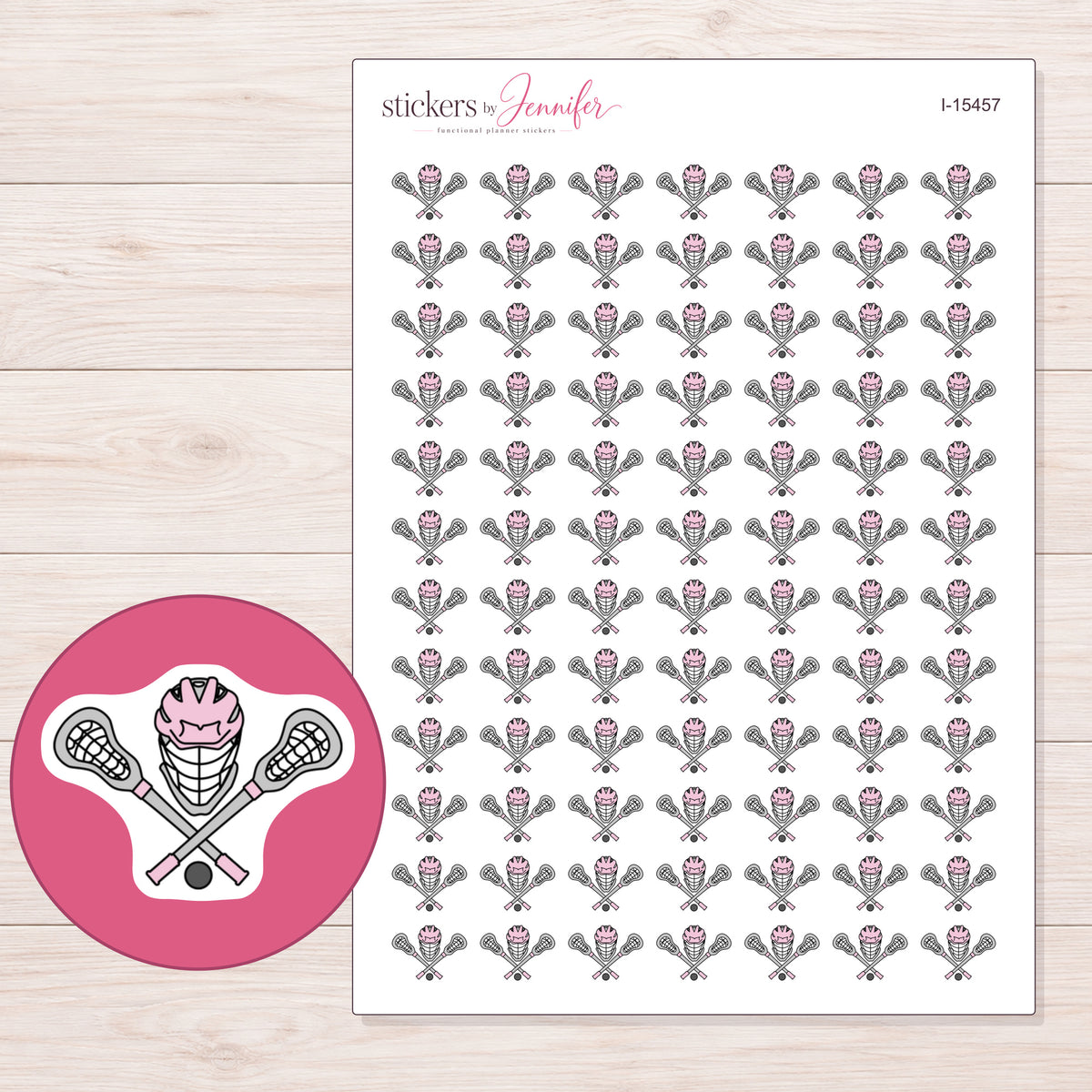 I-15457 planner sticker sheet with enlarged sticker detail