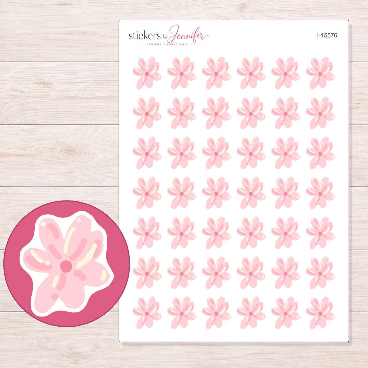 I-15576 planner sticker sheet with enlarged sticker detail
