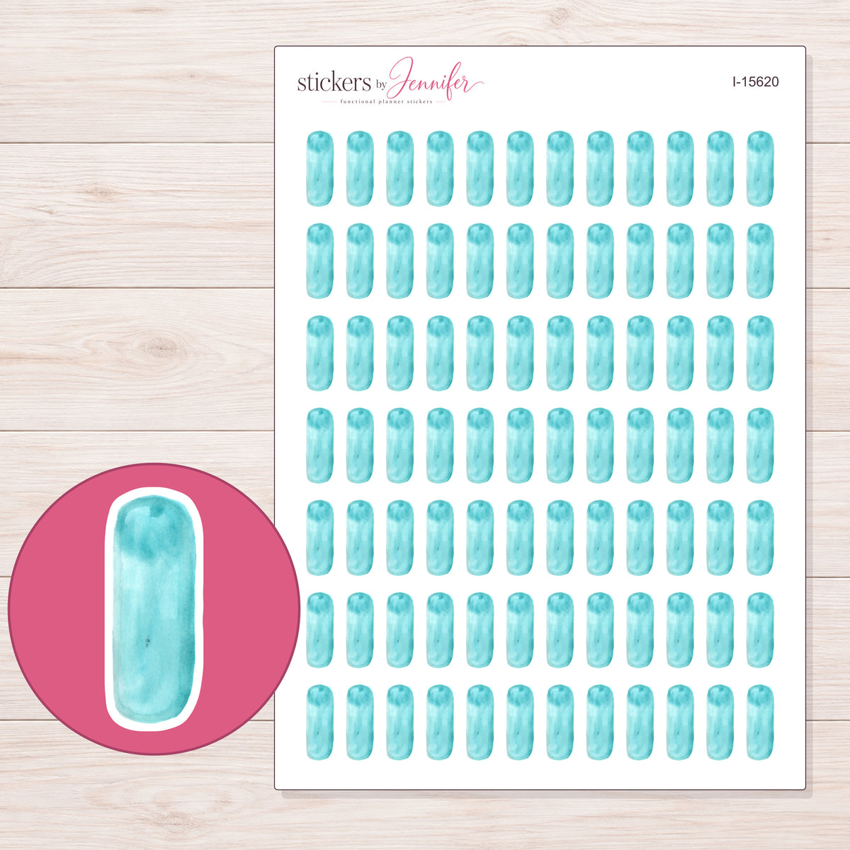 I-15620 planner sticker sheet with enlarged sticker detail