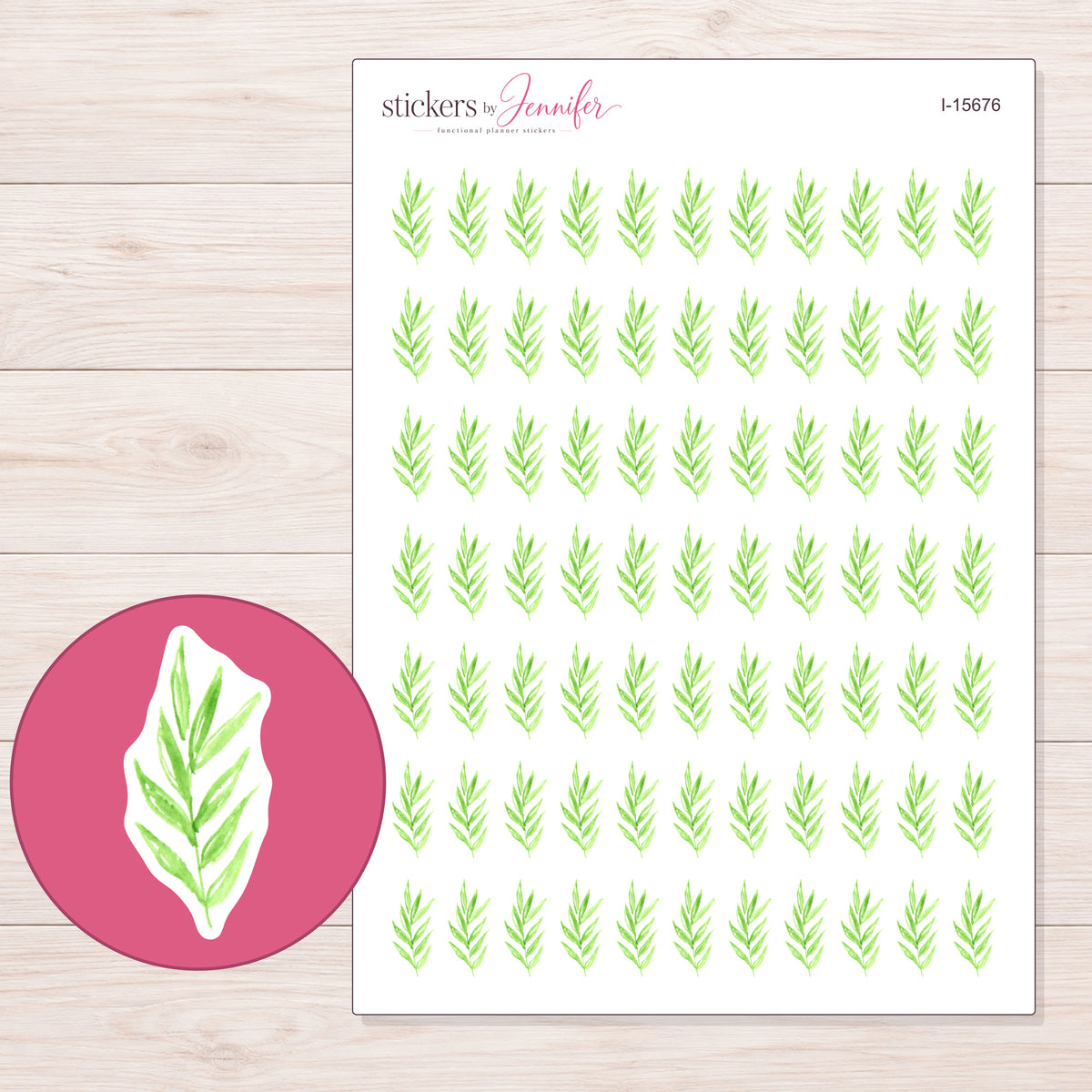 I-15676 planner sticker sheet with enlarged sticker detail