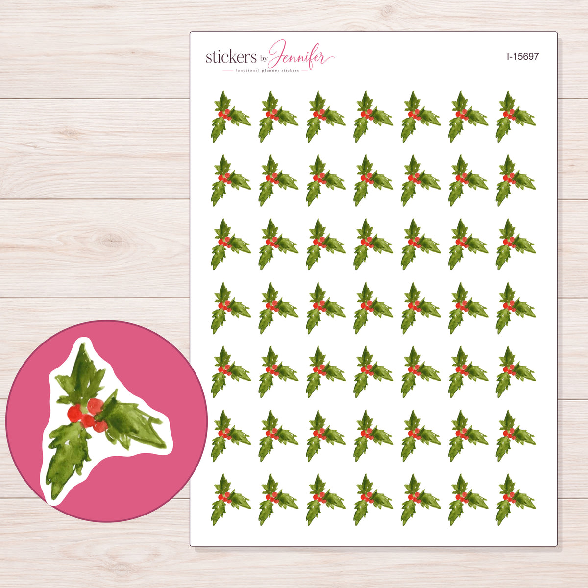 I-15697 planner sticker sheet with enlarged sticker detail