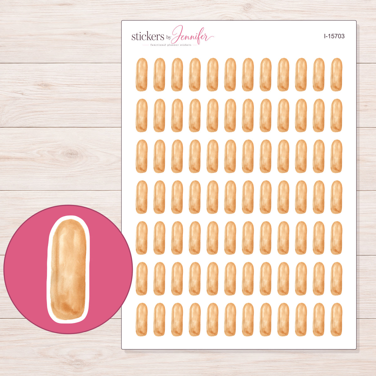 I-15703 planner sticker sheet with enlarged sticker detail