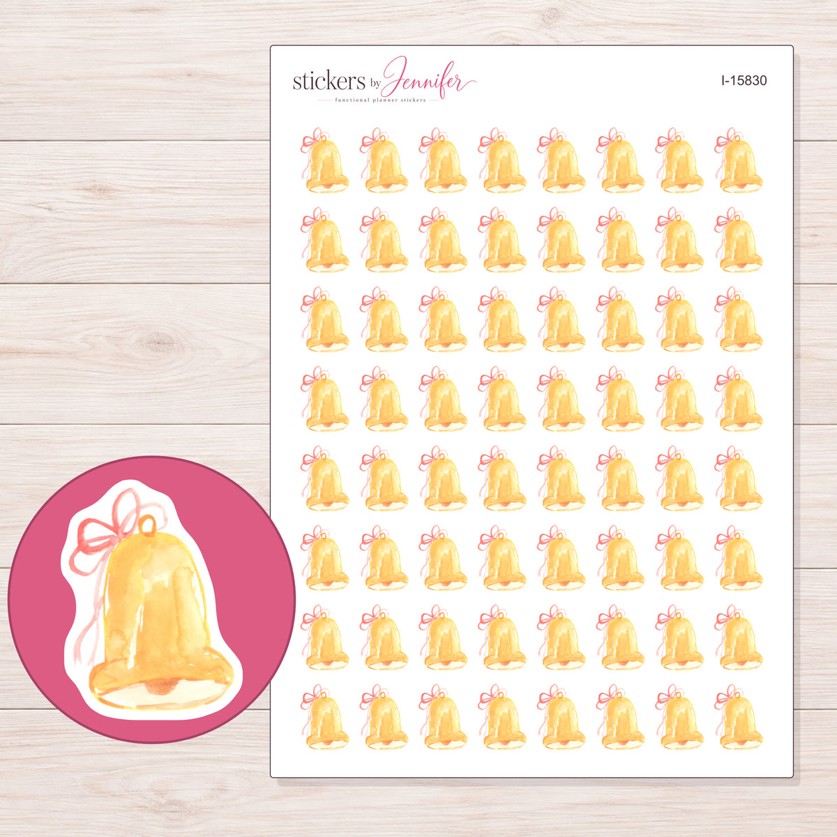 I-15830 planner sticker sheet with enlarged sticker detail