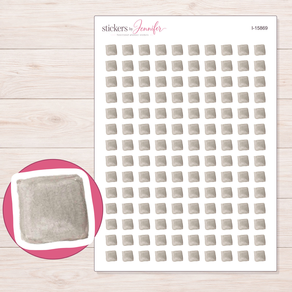 I-15869 planner sticker sheet with enlarged sticker detail