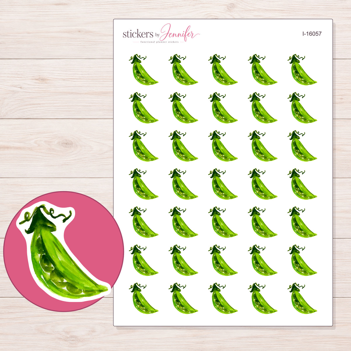I-16057 planner sticker sheet with enlarged sticker detail