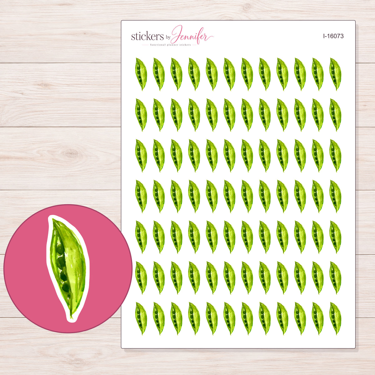 I-16073 planner sticker sheet with enlarged sticker detail