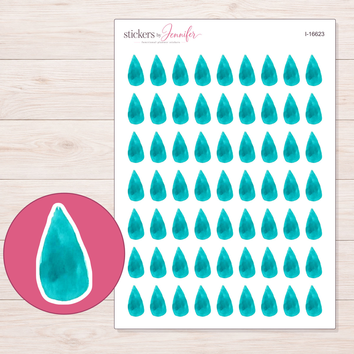 I-16623 planner sticker sheet with enlarged sticker detail