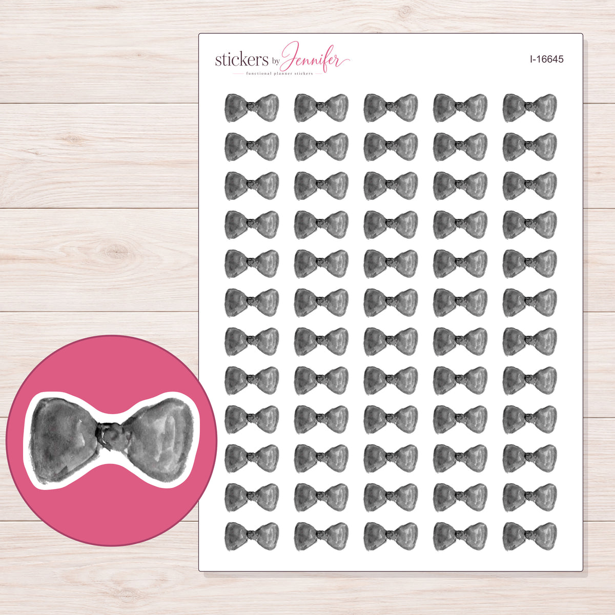 I-16645 planner sticker sheet with enlarged sticker detail