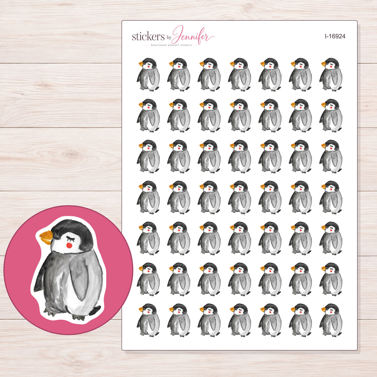 I-16924 planner sticker sheet with enlarged sticker detail