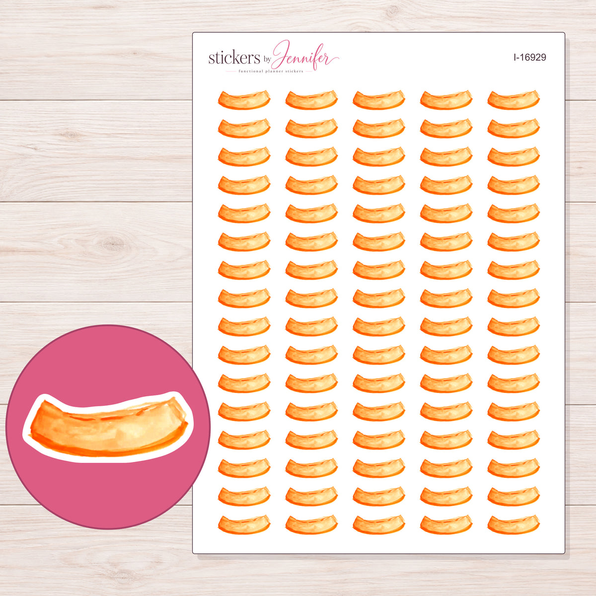 I-16929 planner sticker sheet with enlarged sticker detail