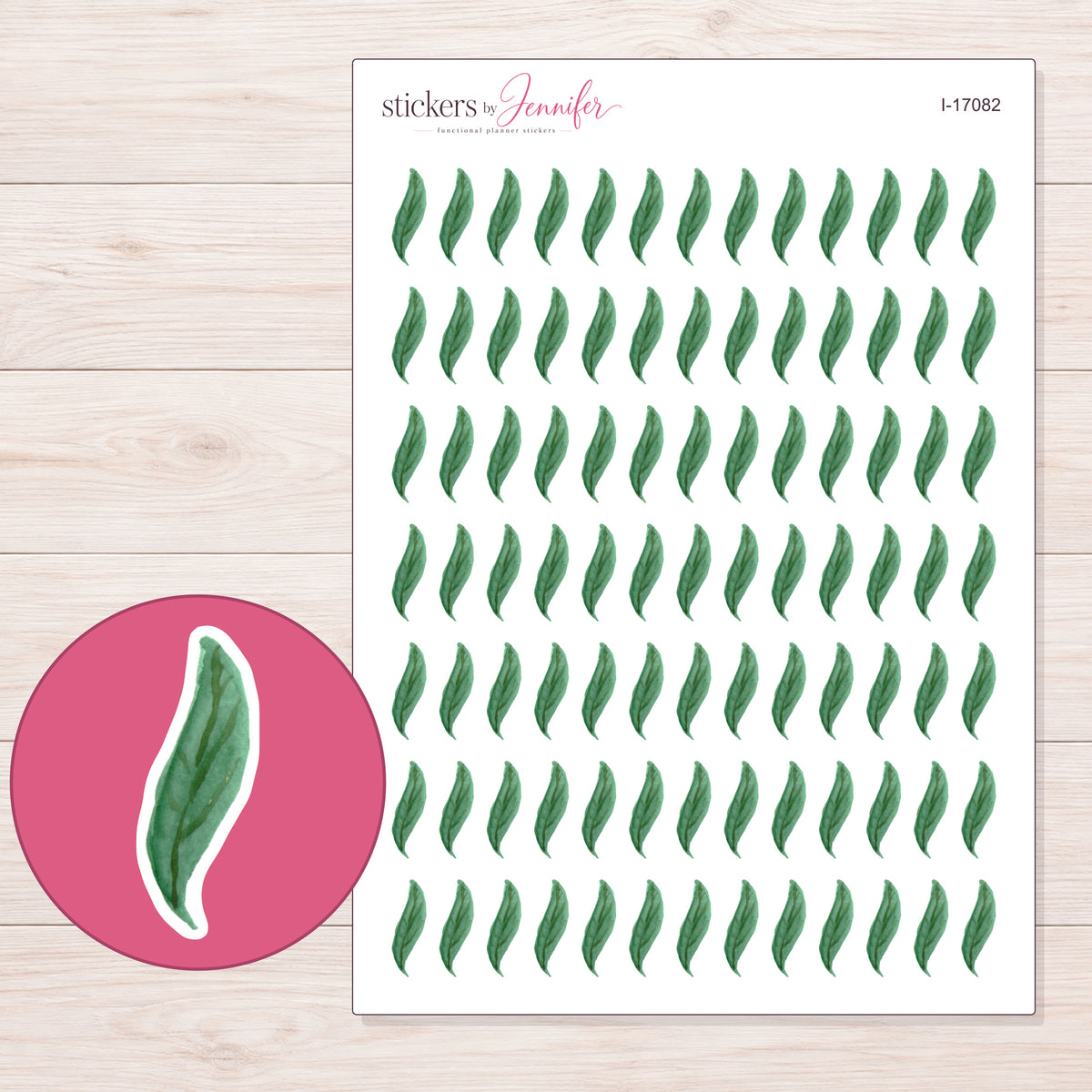 I-17082 planner sticker sheet with enlarged sticker detail