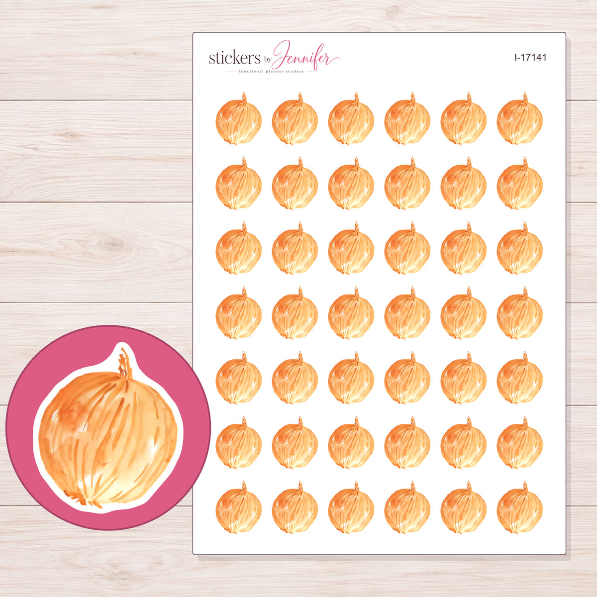 I-17141 planner sticker sheet with enlarged sticker detail