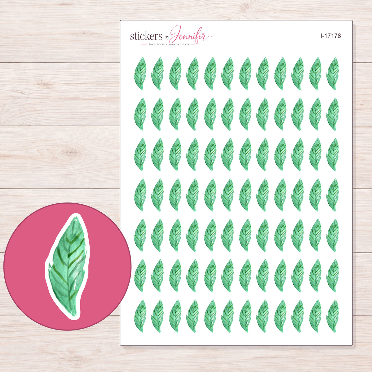 I-17178 planner sticker sheet with enlarged sticker detail