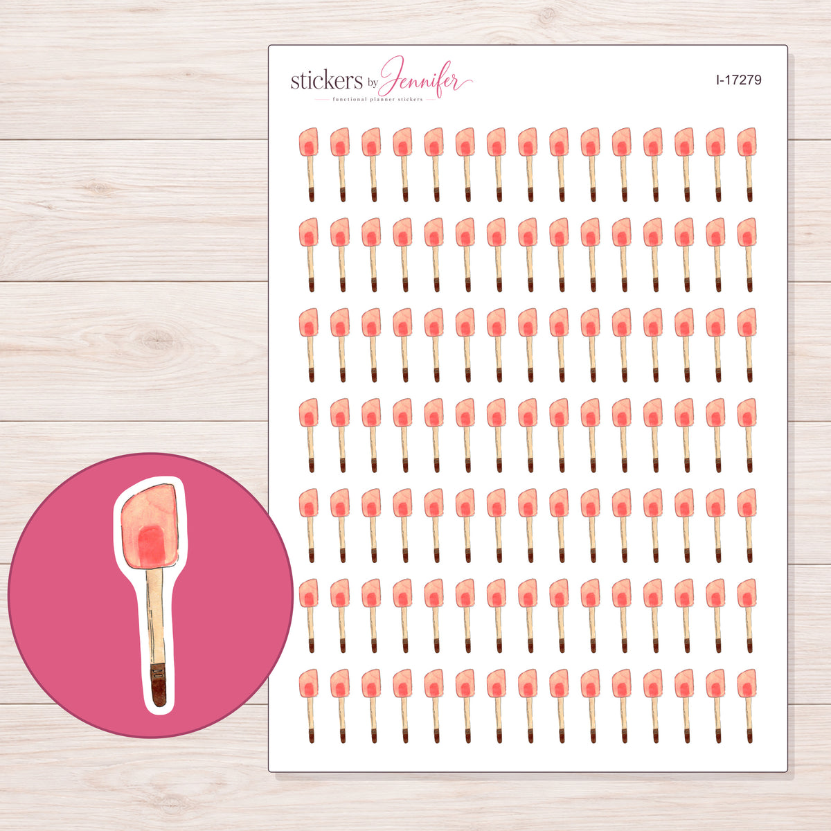 I-17279 planner sticker sheet with enlarged sticker detail