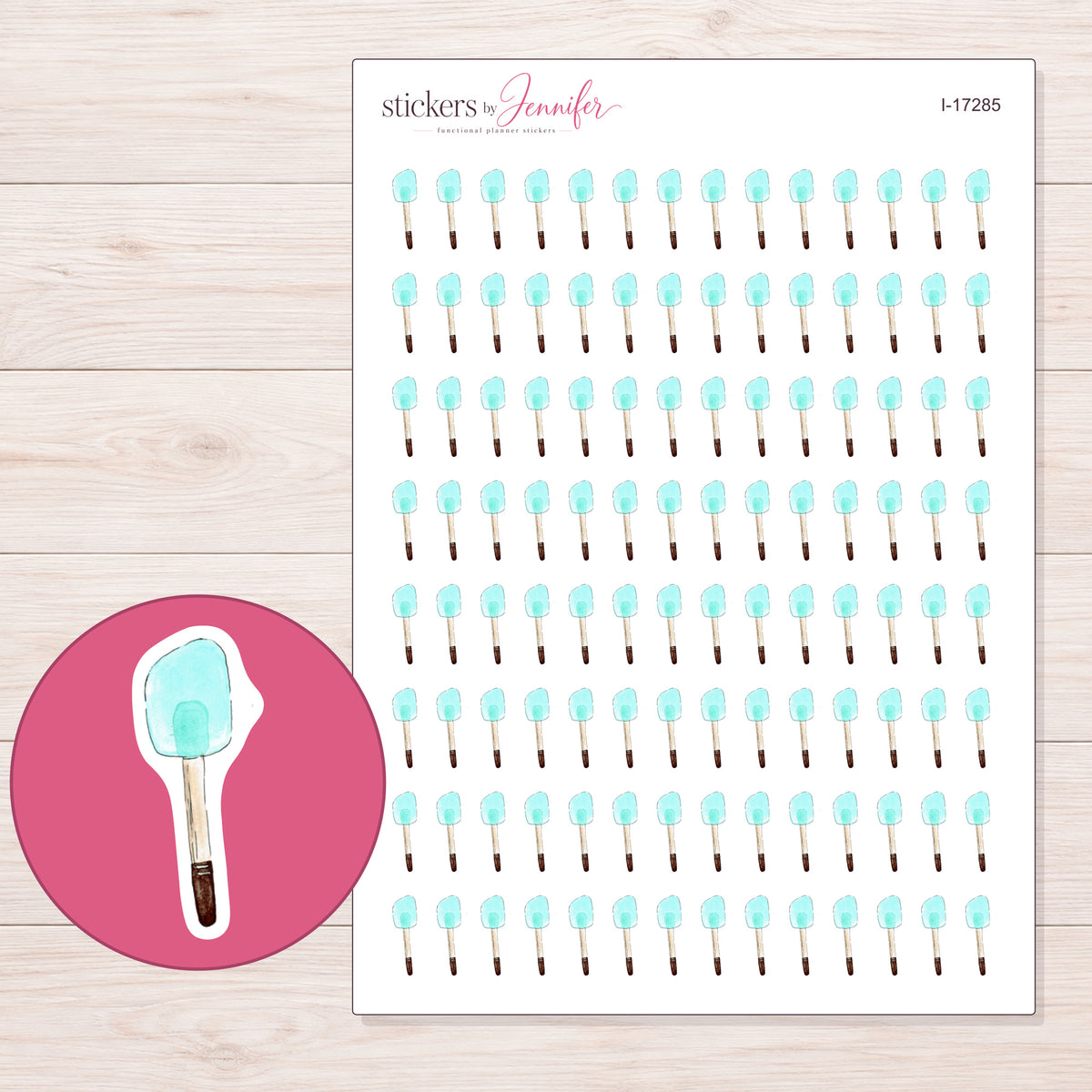 I-17285 planner sticker sheet with enlarged sticker detail