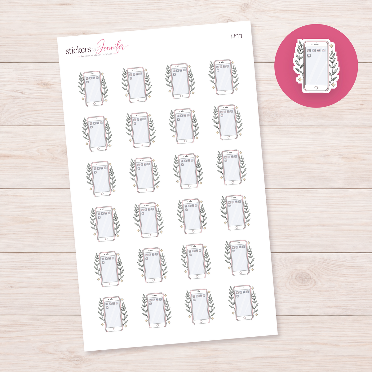 Botanical Phone Planner Stickers | I-177