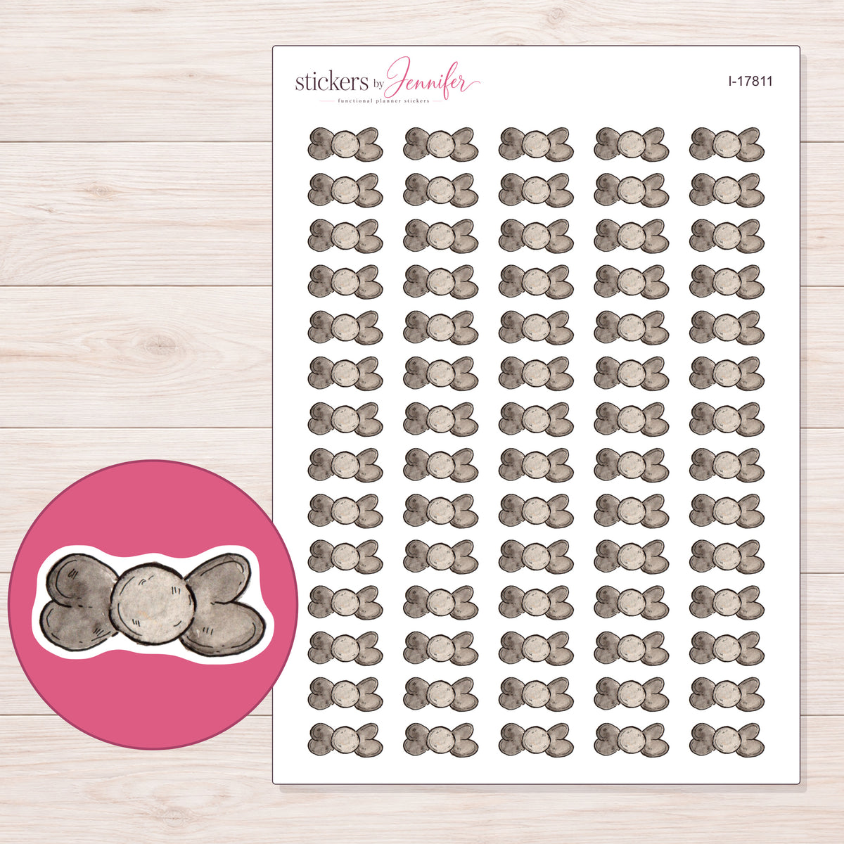 I-17811 planner sticker sheet with enlarged sticker detail