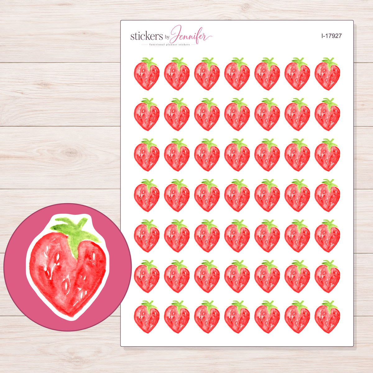 I-17927 planner sticker sheet with enlarged sticker detail