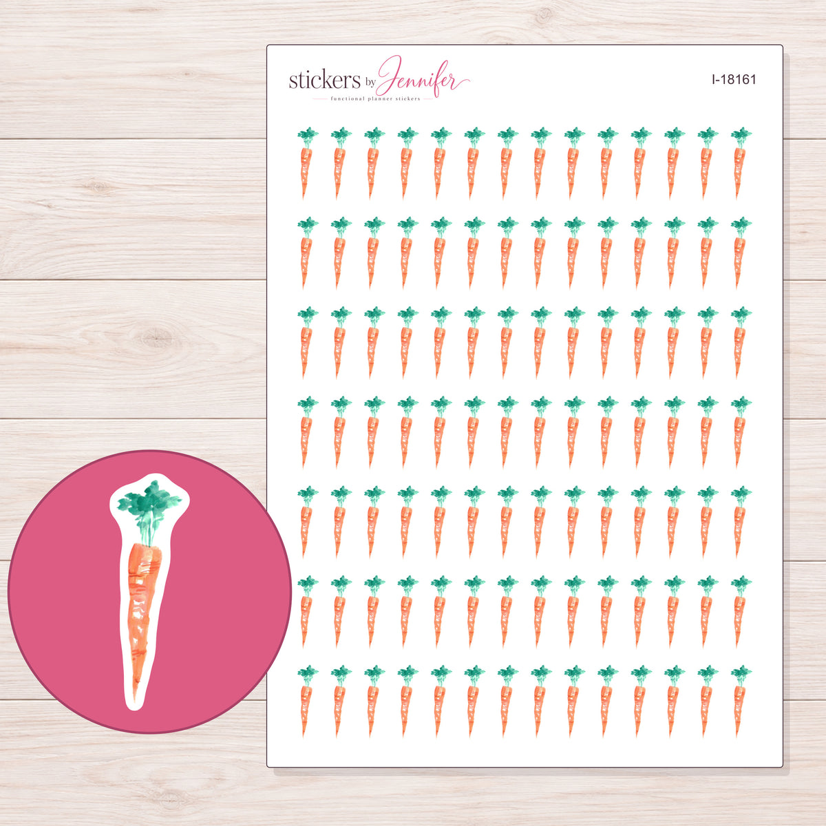 I-18161 planner sticker sheet with enlarged sticker detail