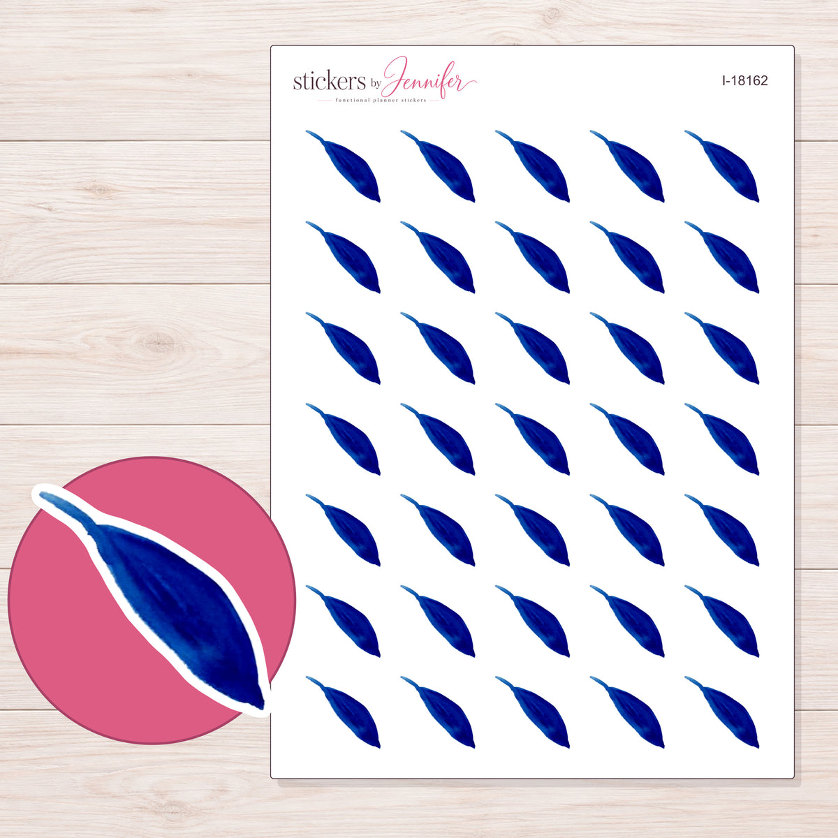 I-18162 planner sticker sheet with enlarged sticker detail