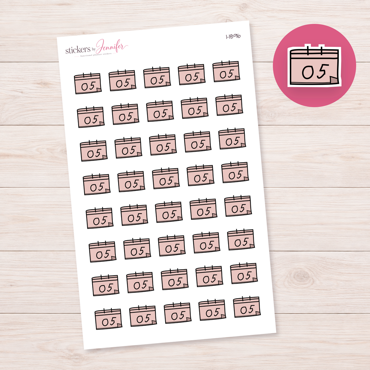 Calendar Page 05 Planner Stickers | I-1896