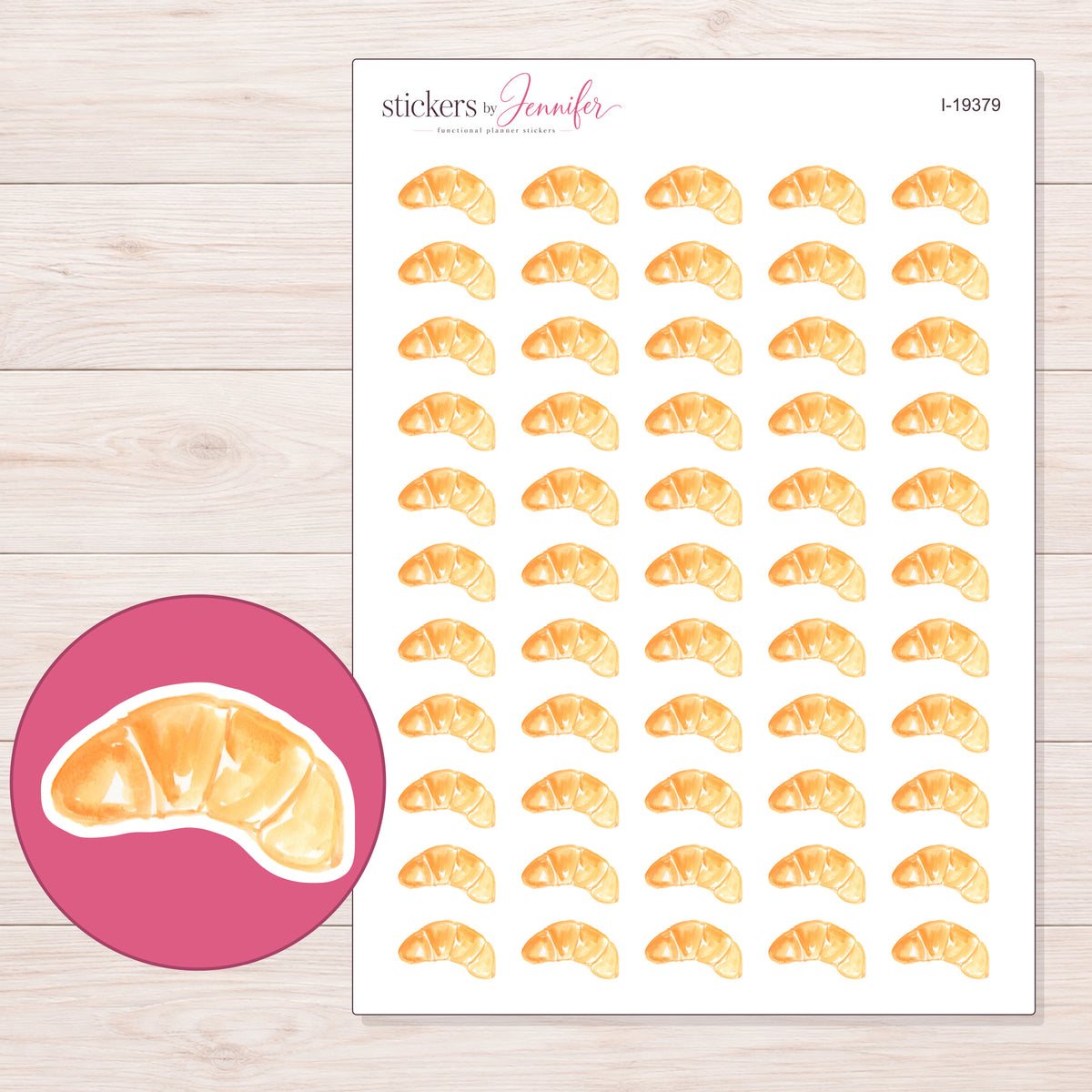 I-19379 planner sticker sheet with enlarged sticker detail