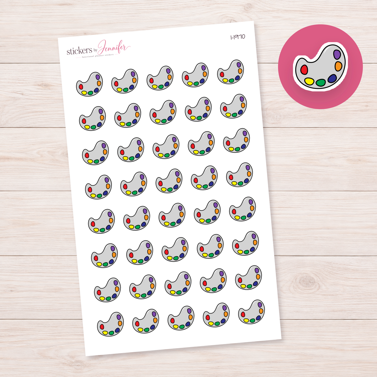 Artist Paint Palette Planner Stickers | I-1970