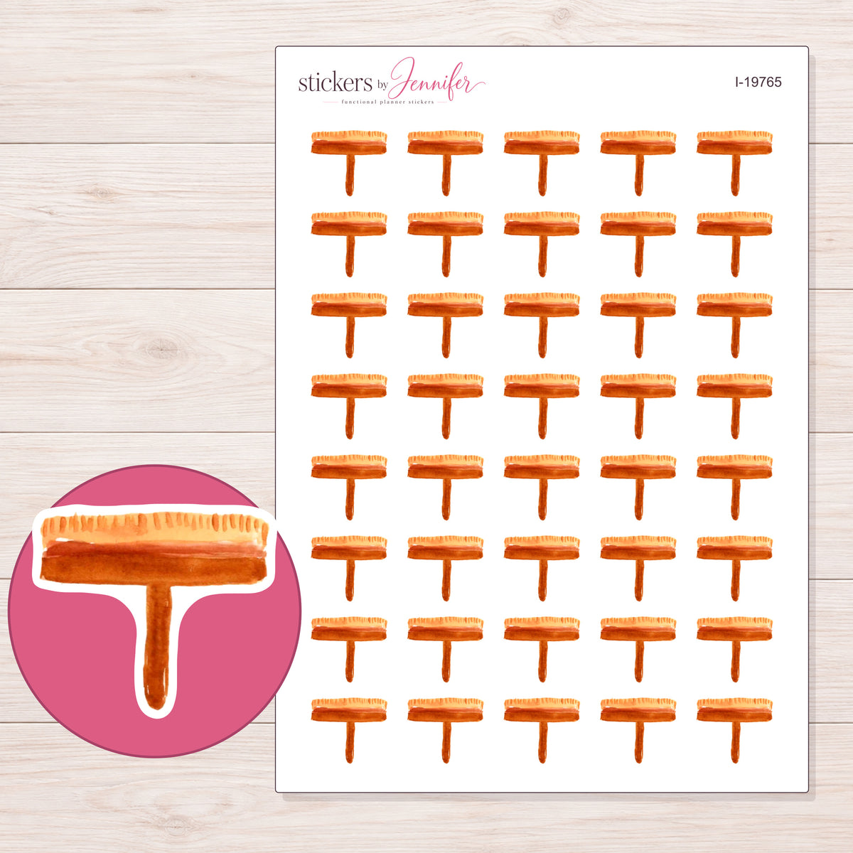 I-19765 planner sticker sheet with enlarged sticker detail
