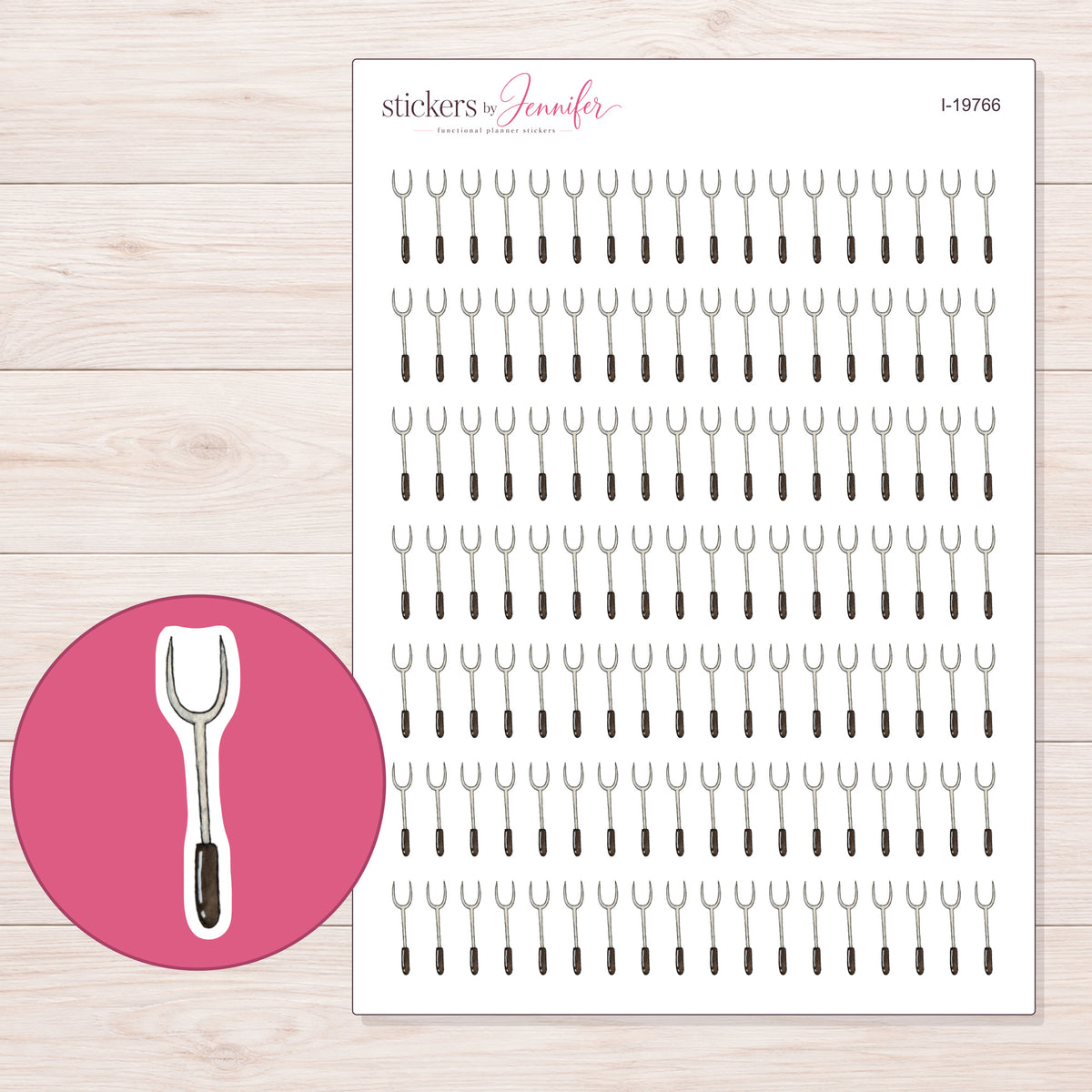I-19766 planner sticker sheet with enlarged sticker detail