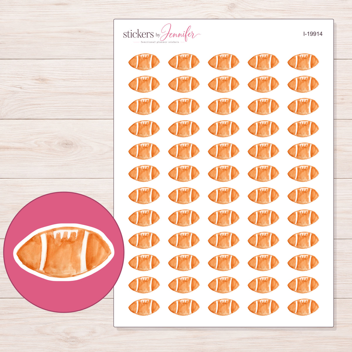 I-19914 planner sticker sheet with enlarged sticker detail