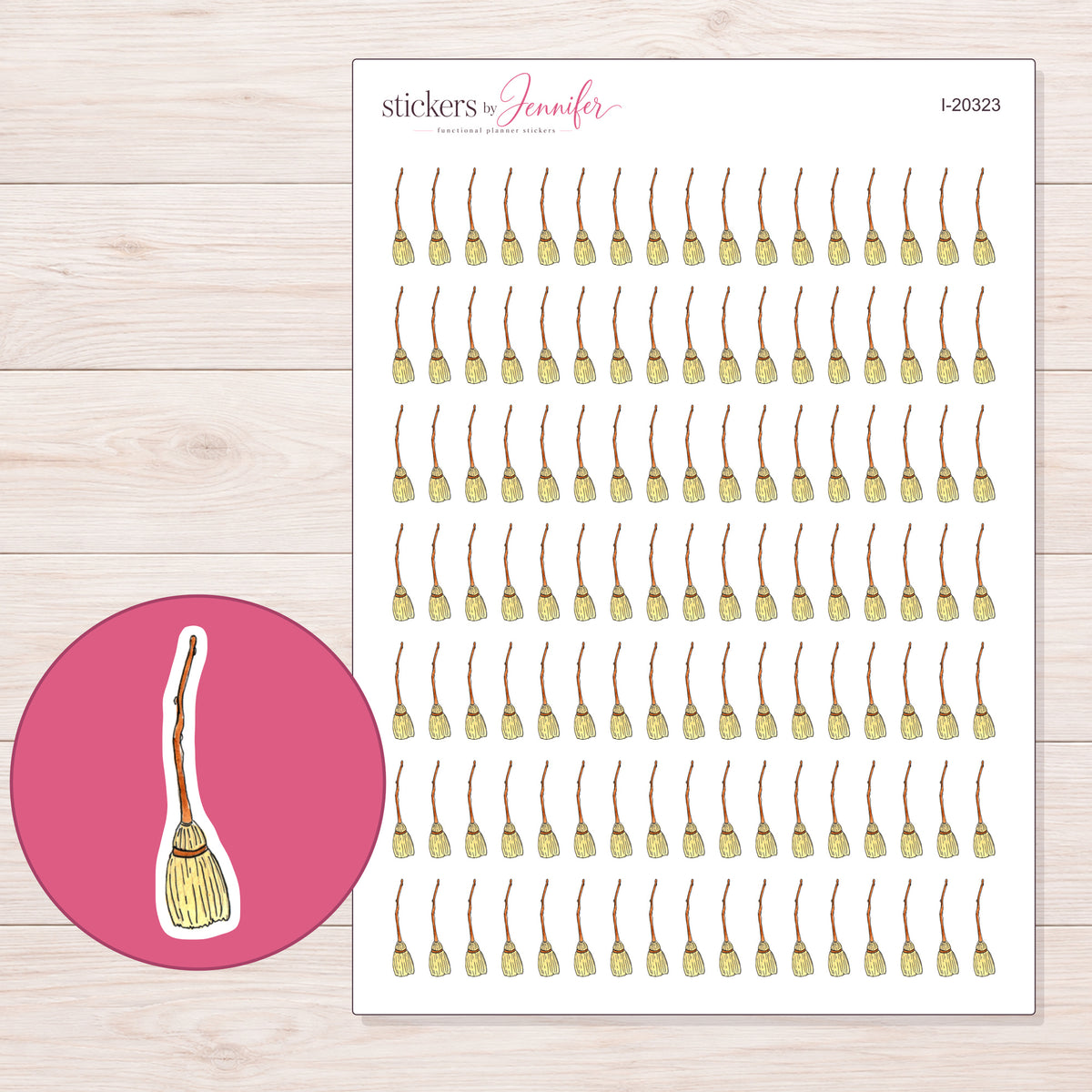 I-20323 planner sticker sheet with enlarged sticker detail