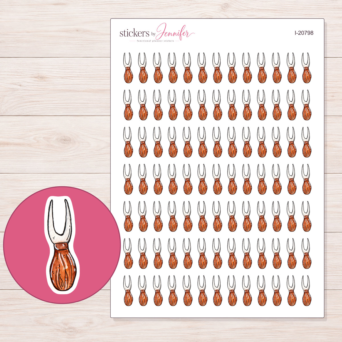 I-20798 planner sticker sheet with enlarged sticker detail