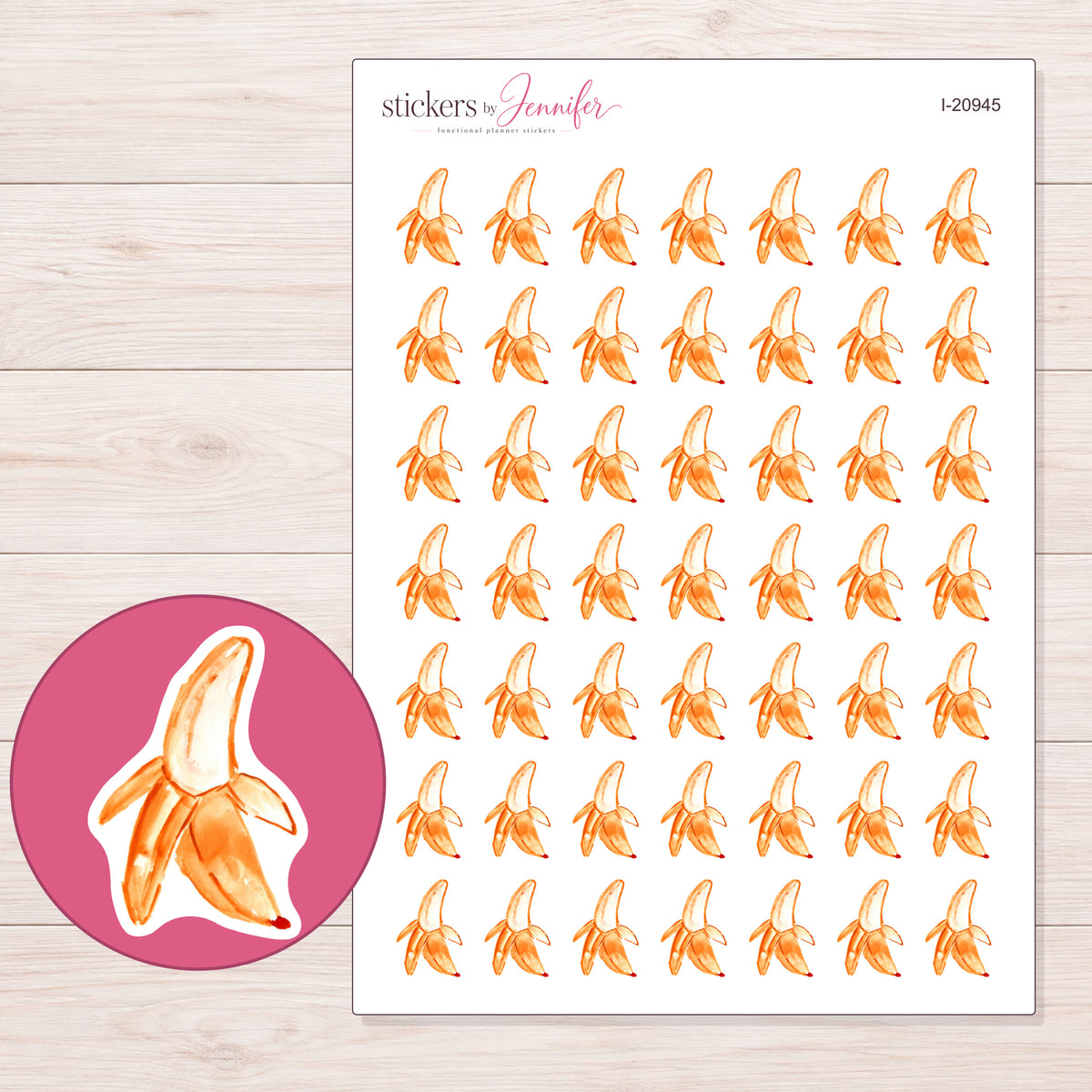 I-20945 planner sticker sheet with enlarged sticker detail
