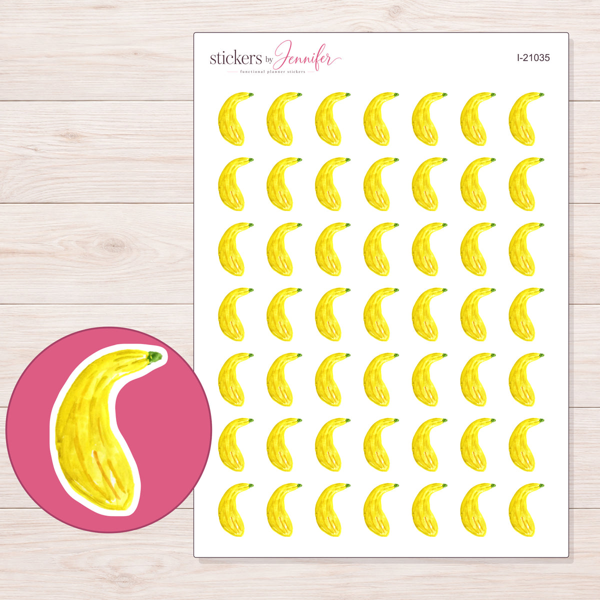 I-21035 planner sticker sheet with enlarged sticker detail