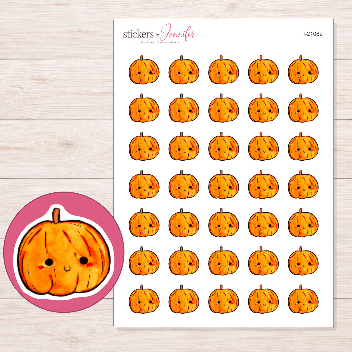 I-21082 planner sticker sheet with enlarged sticker detail