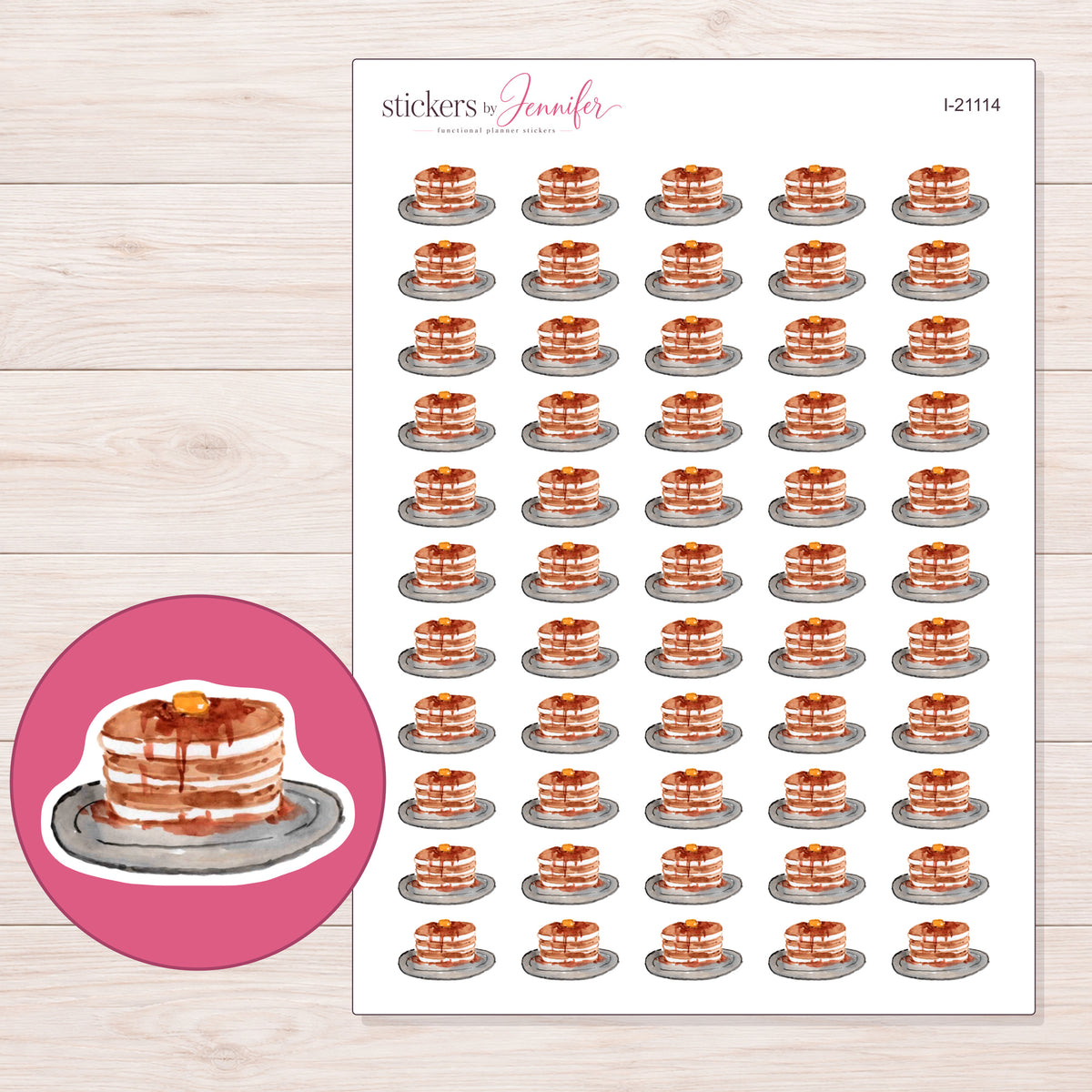 I-21114 planner sticker sheet with enlarged sticker detail