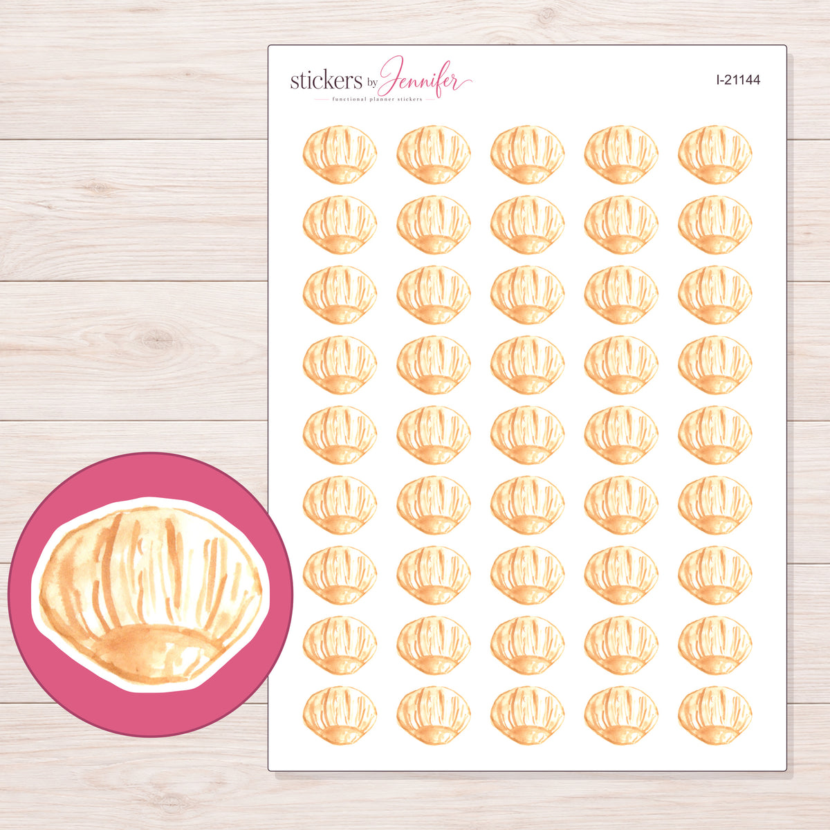 I-21144 planner sticker sheet with enlarged sticker detail