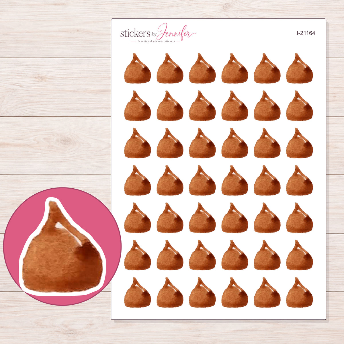 I-21164 planner sticker sheet with enlarged sticker detail