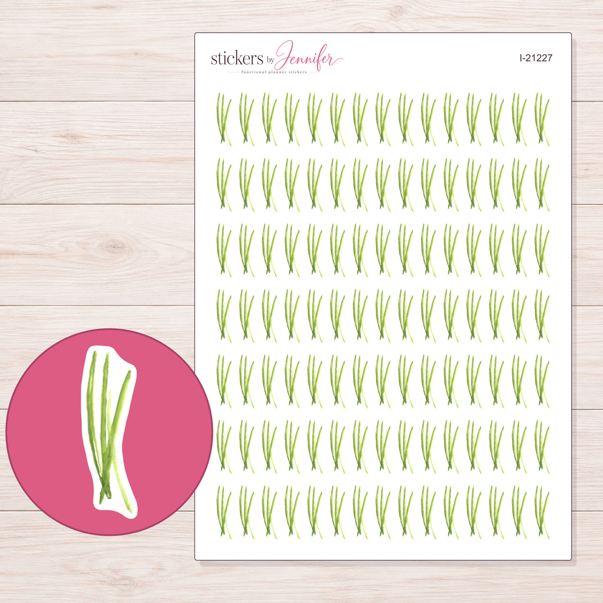 I-21227 planner sticker sheet with enlarged sticker detail