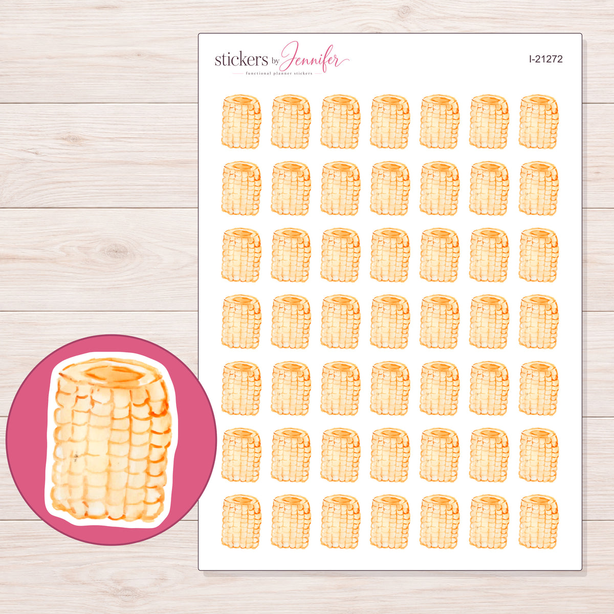I-21272 planner sticker sheet with enlarged sticker detail