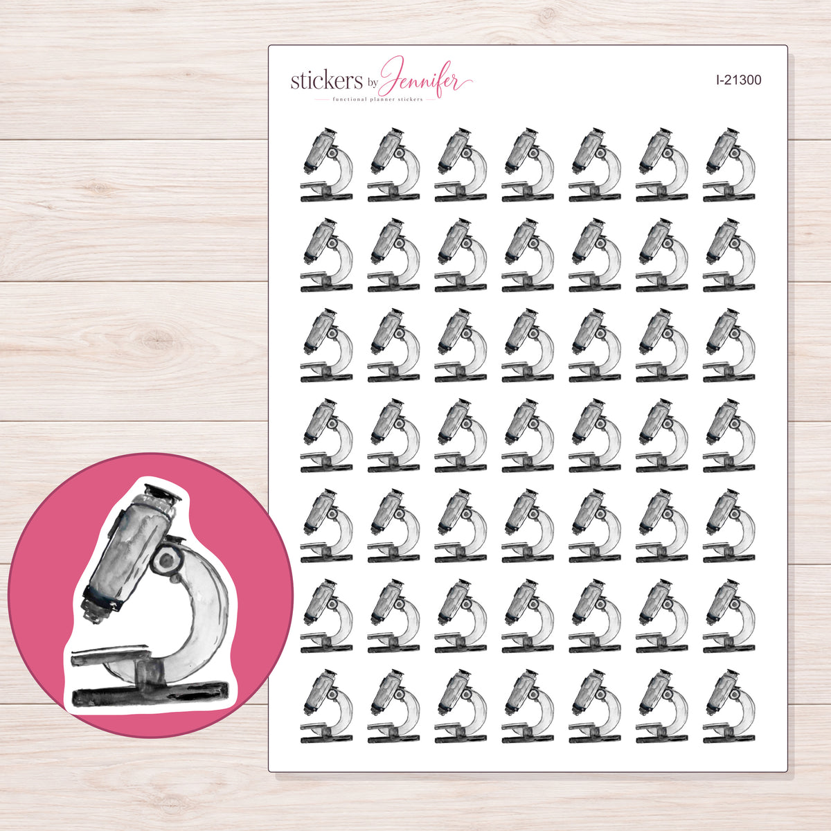 I-21300 planner sticker sheet with enlarged sticker detail