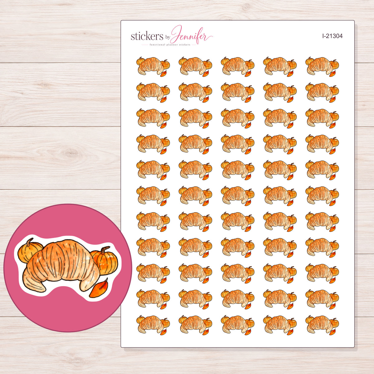 I-21304 planner sticker sheet with enlarged sticker detail