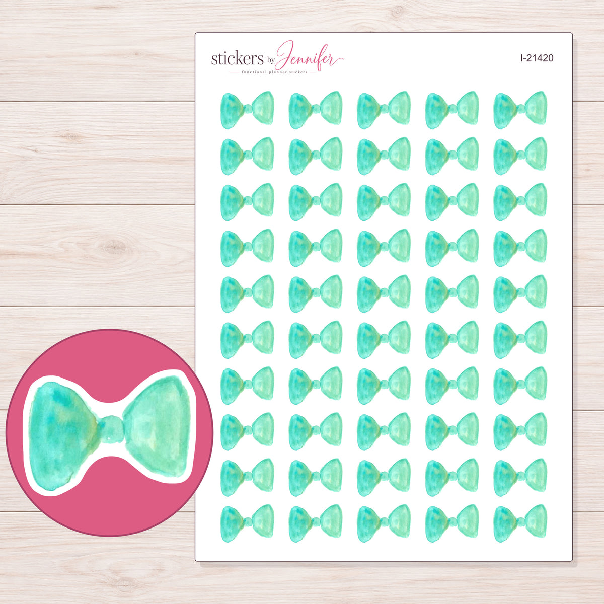 I-21420 planner sticker sheet with enlarged sticker detail